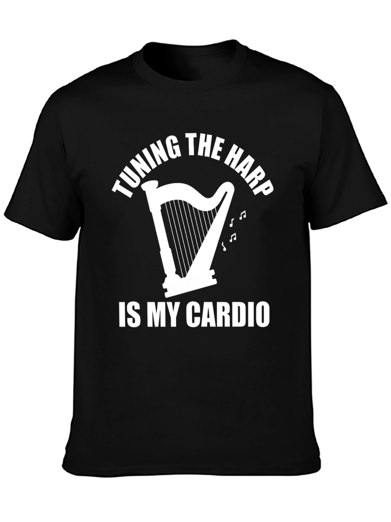 Tuning the Harp Cardio Tee - Music Lovers T-Shirt