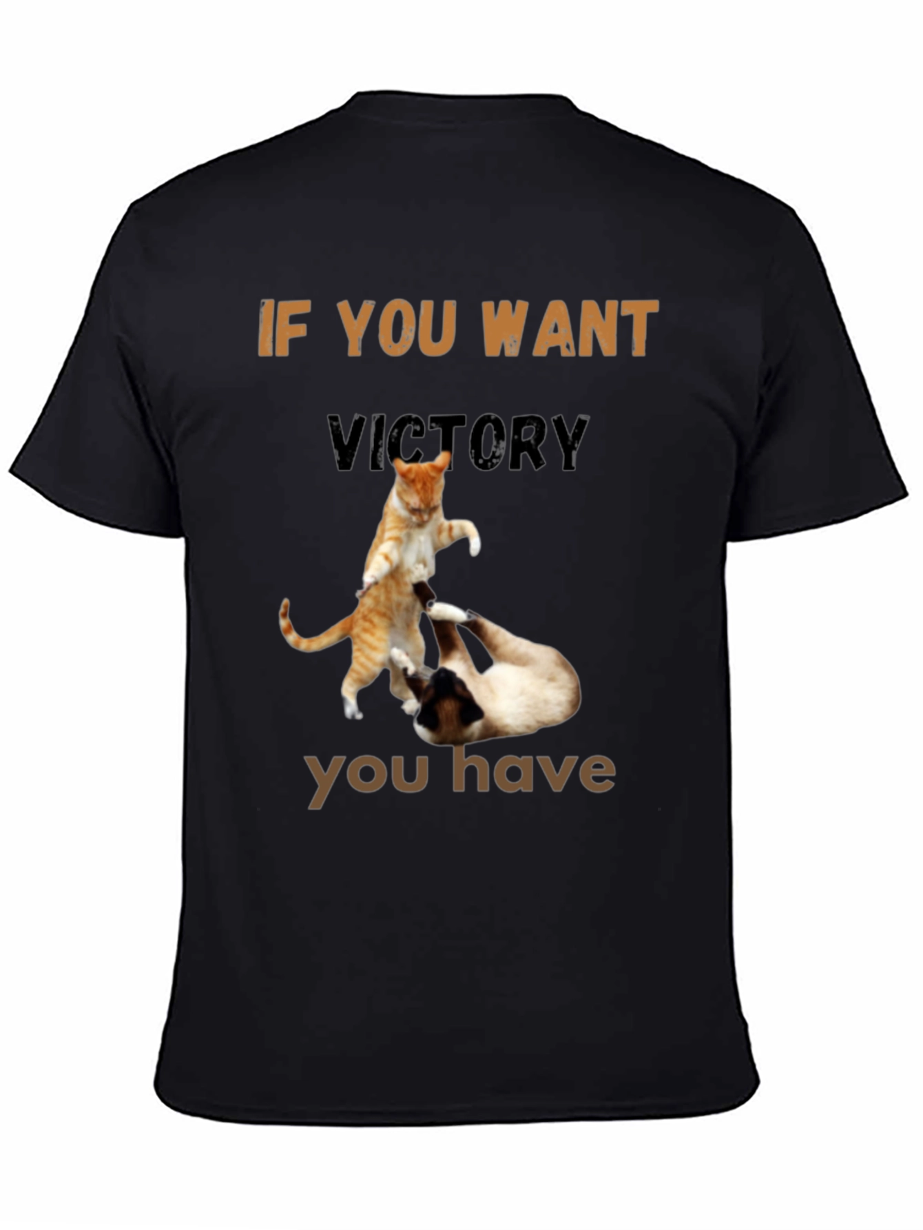 Fighting Cats T-Shirt - If You Want Victory