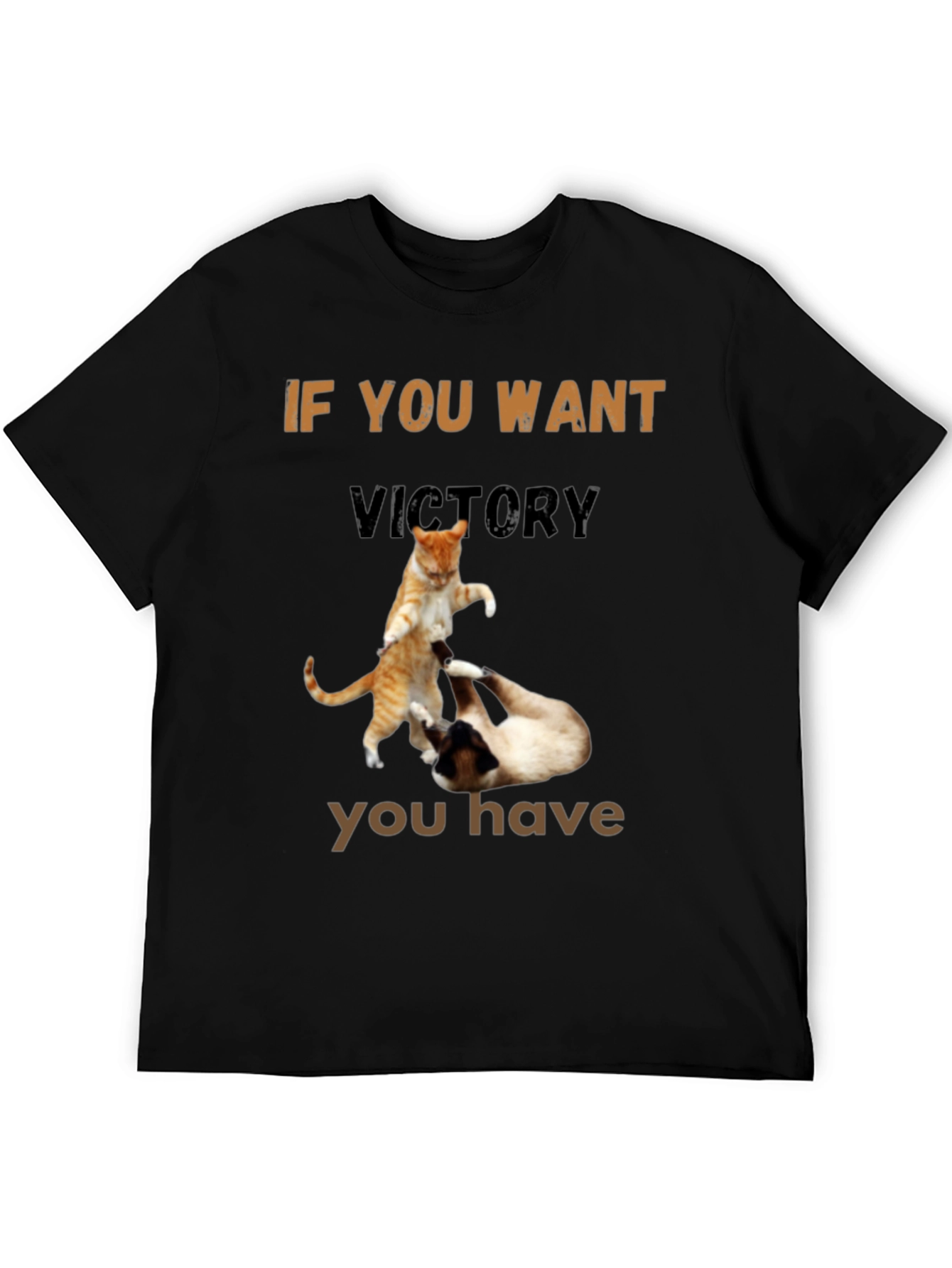 Fighting Cats T-Shirt - If You Want Victory