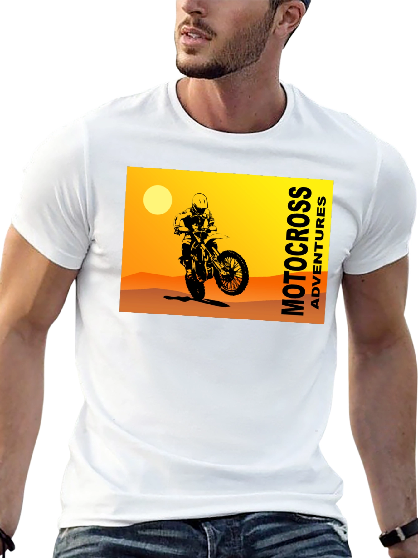 Motocross Adventures Black Graphic T-Shirt