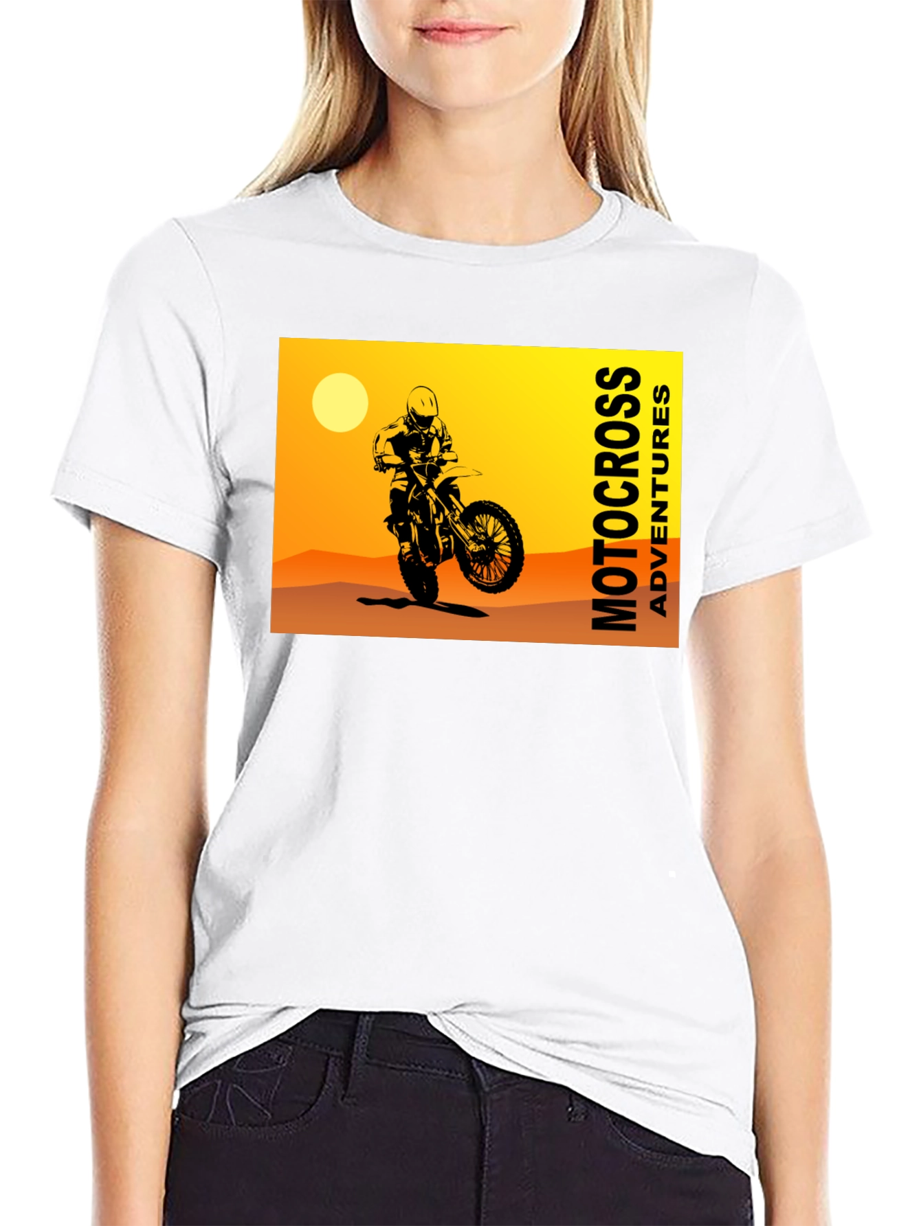 Motocross Adventures Black Graphic T-Shirt