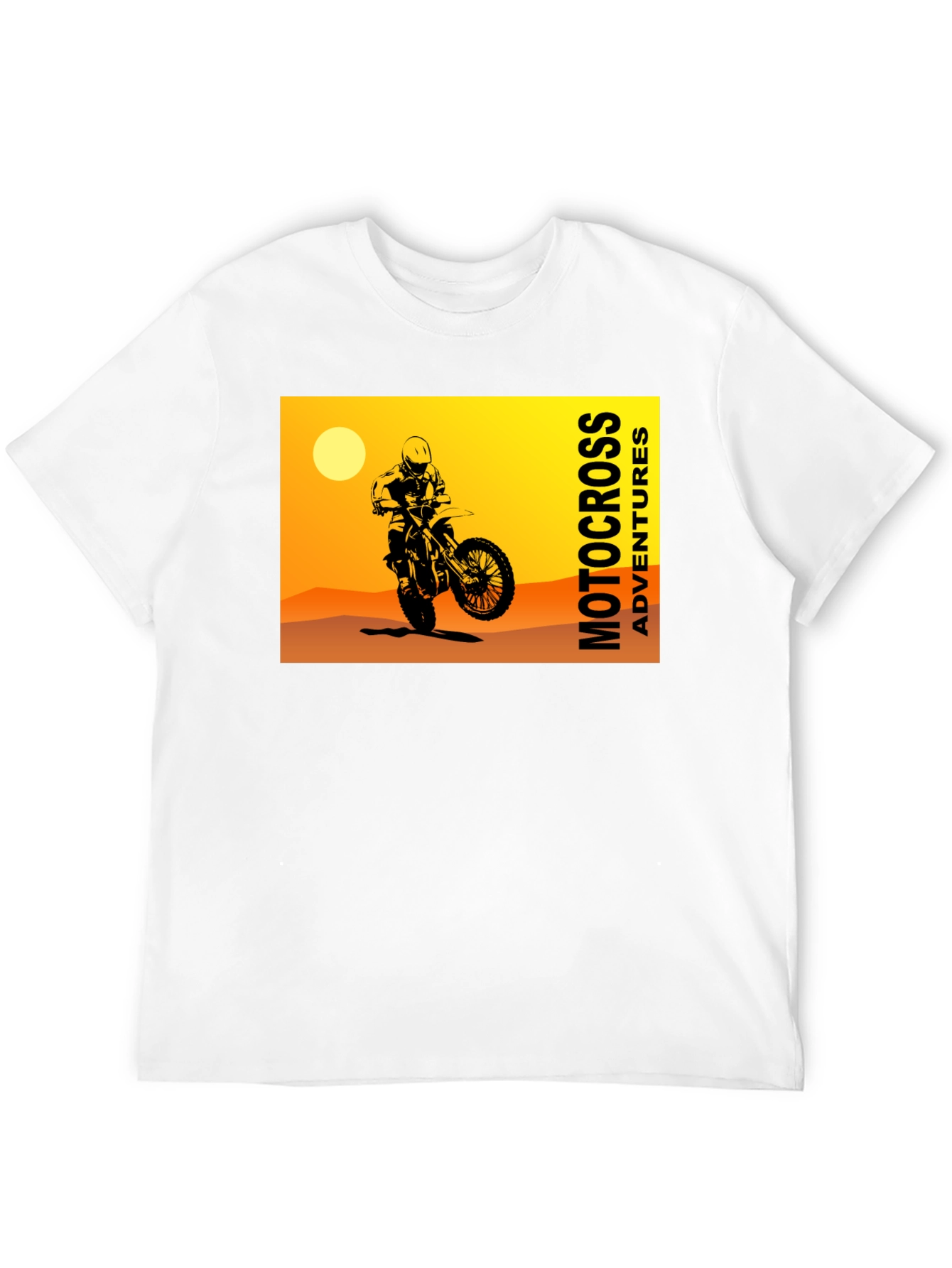Motocross Adventures Black Graphic T-Shirt
