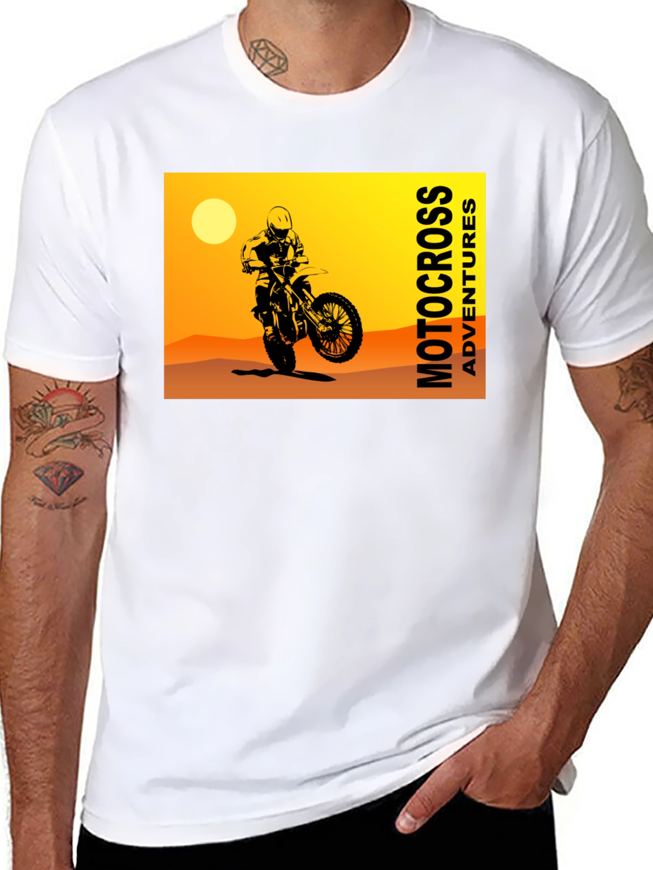 Motocross Adventures Black Graphic T-Shirt