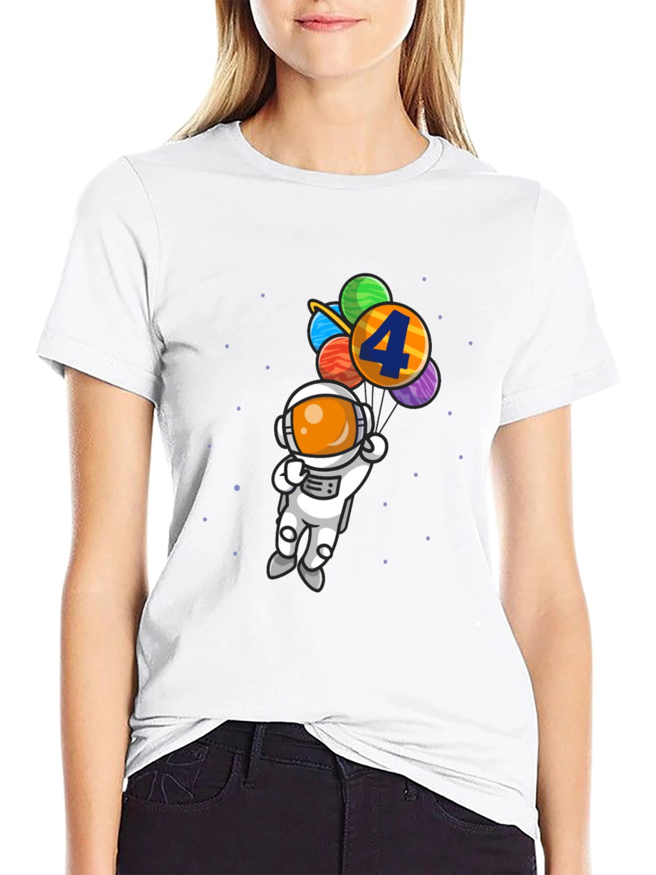 Birthday Astronaut T-Shirt - 4th Birthday Space Theme
