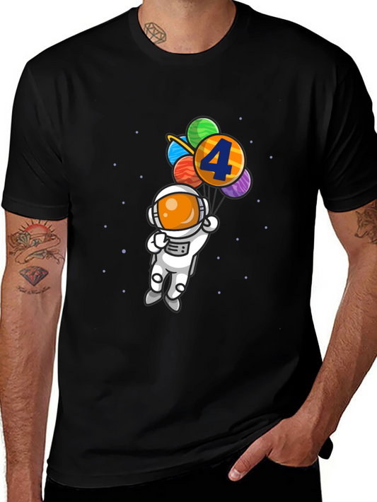 Birthday Astronaut T-Shirt - 4th Birthday Space Theme