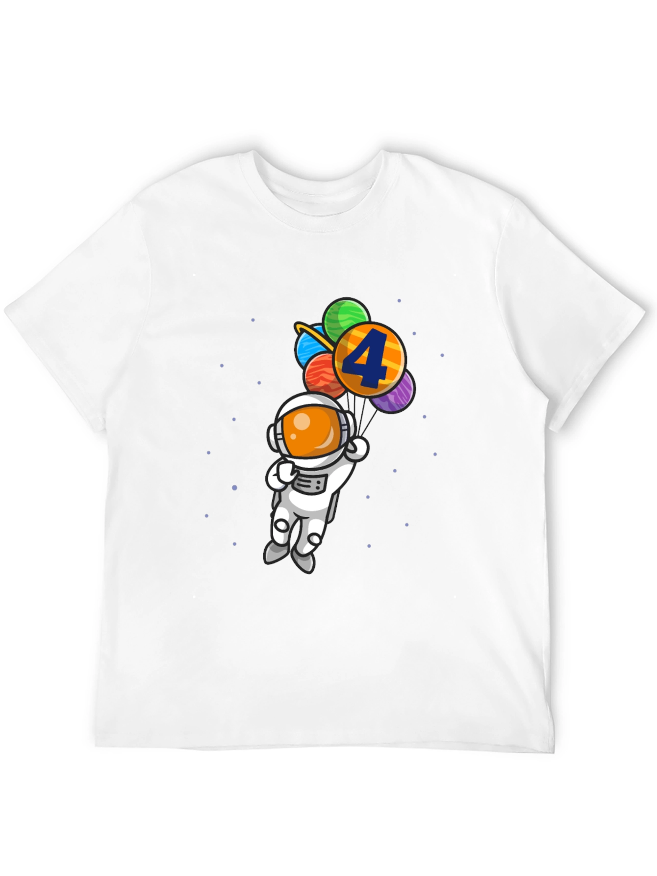 Birthday Astronaut T-Shirt - 4th Birthday Space Theme