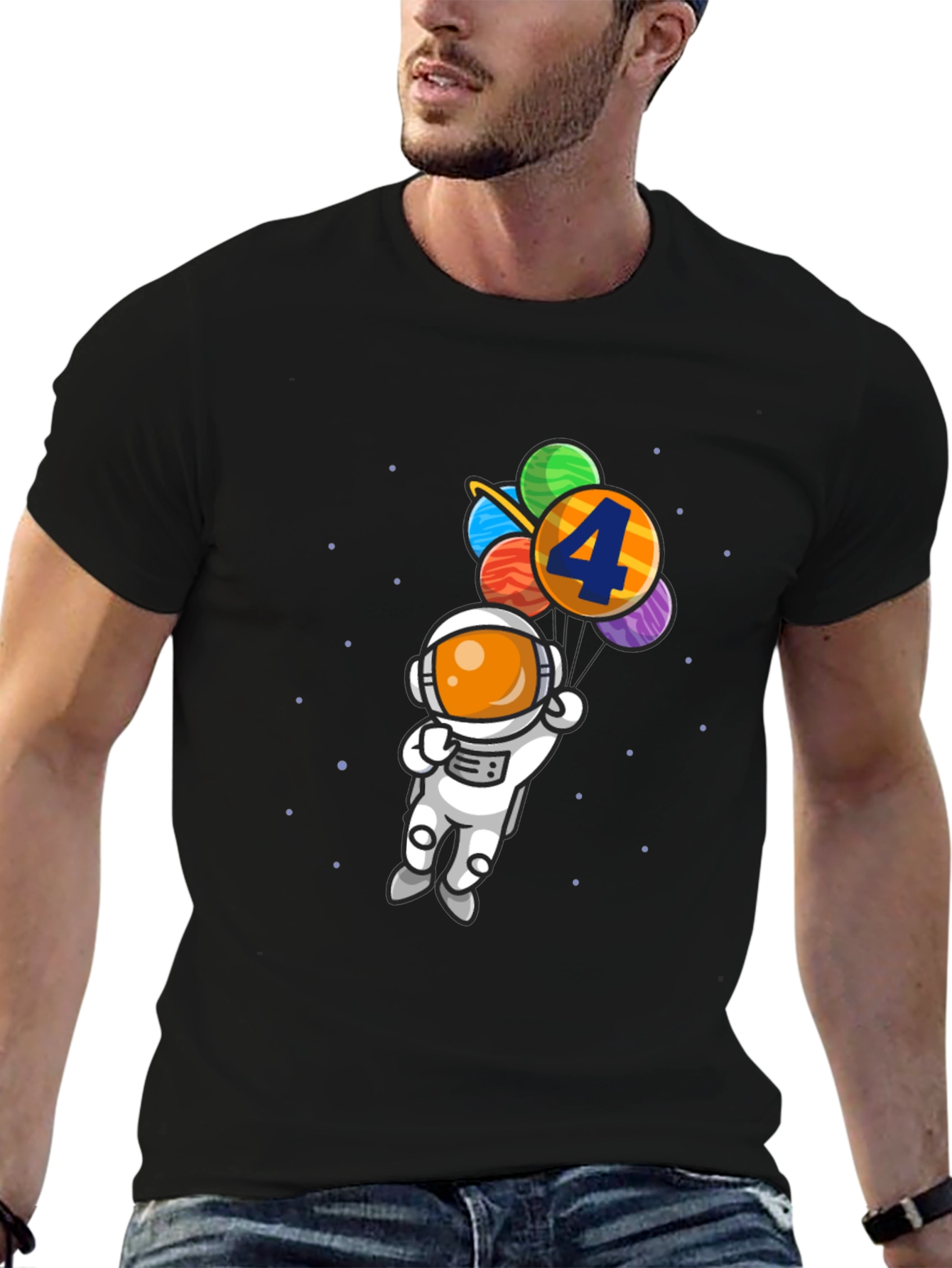 Birthday Astronaut T-Shirt - 4th Birthday Space Theme