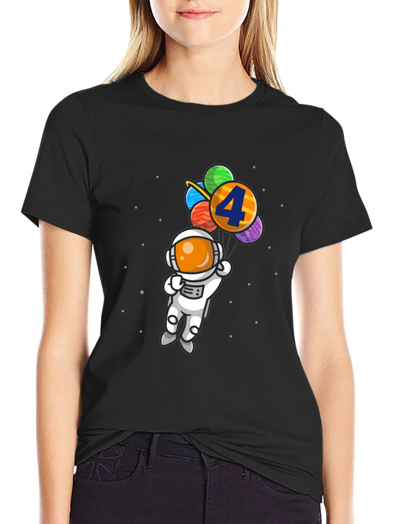 Birthday Astronaut T-Shirt - 4th Birthday Space Theme