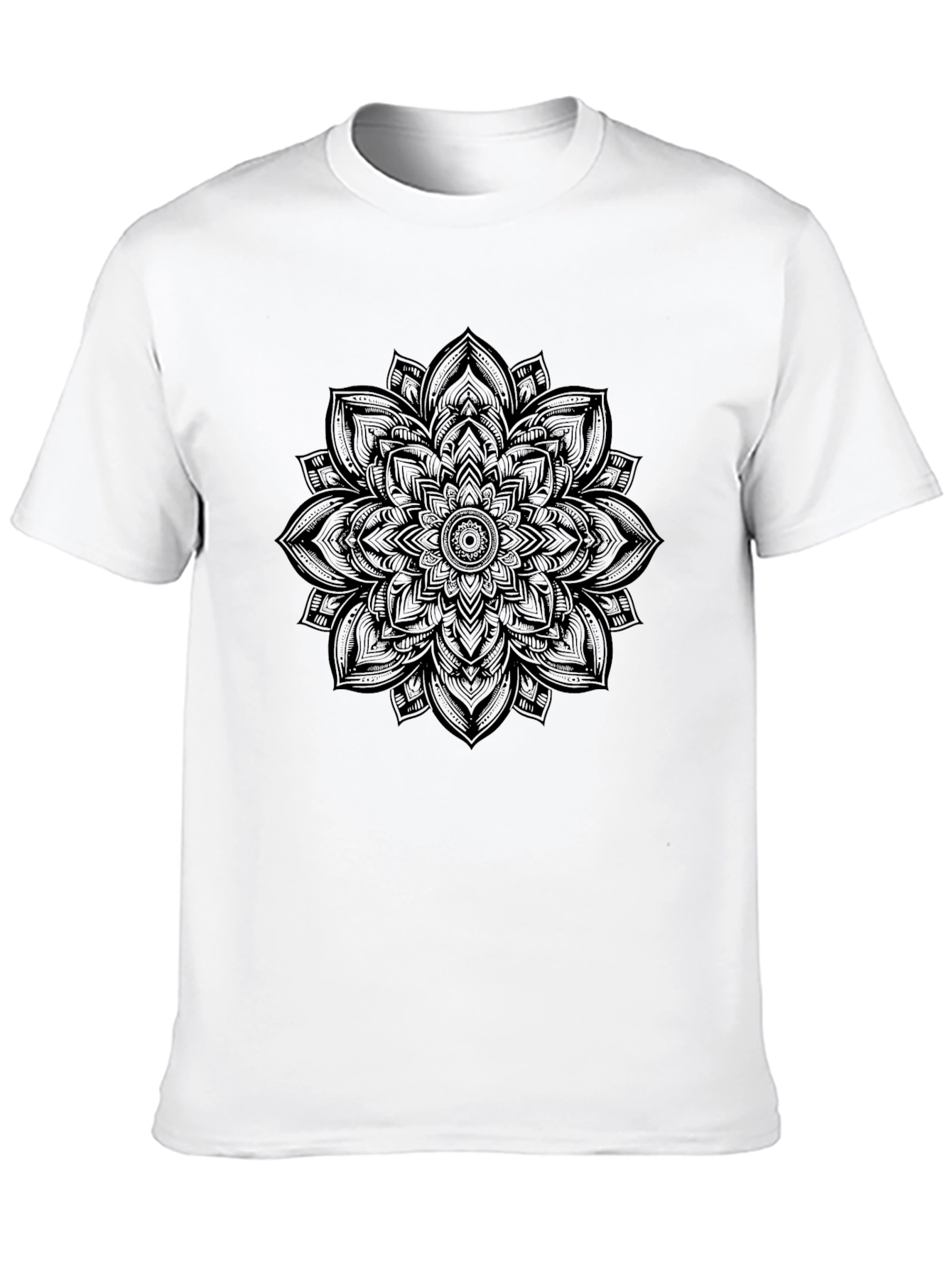 Mandala Graphic Print Crew Neck T-Shirt