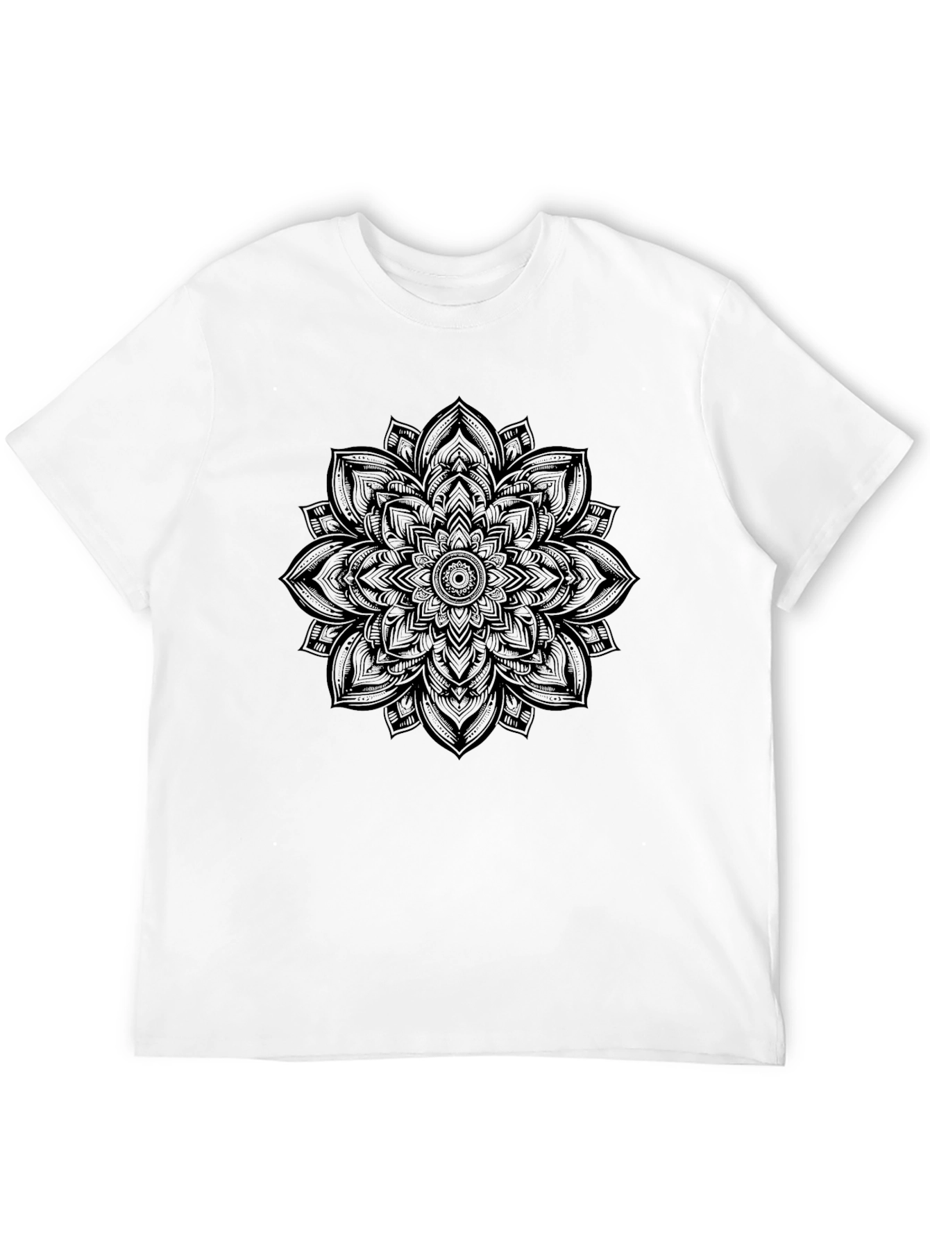 Mandala Graphic Print Crew Neck T-Shirt