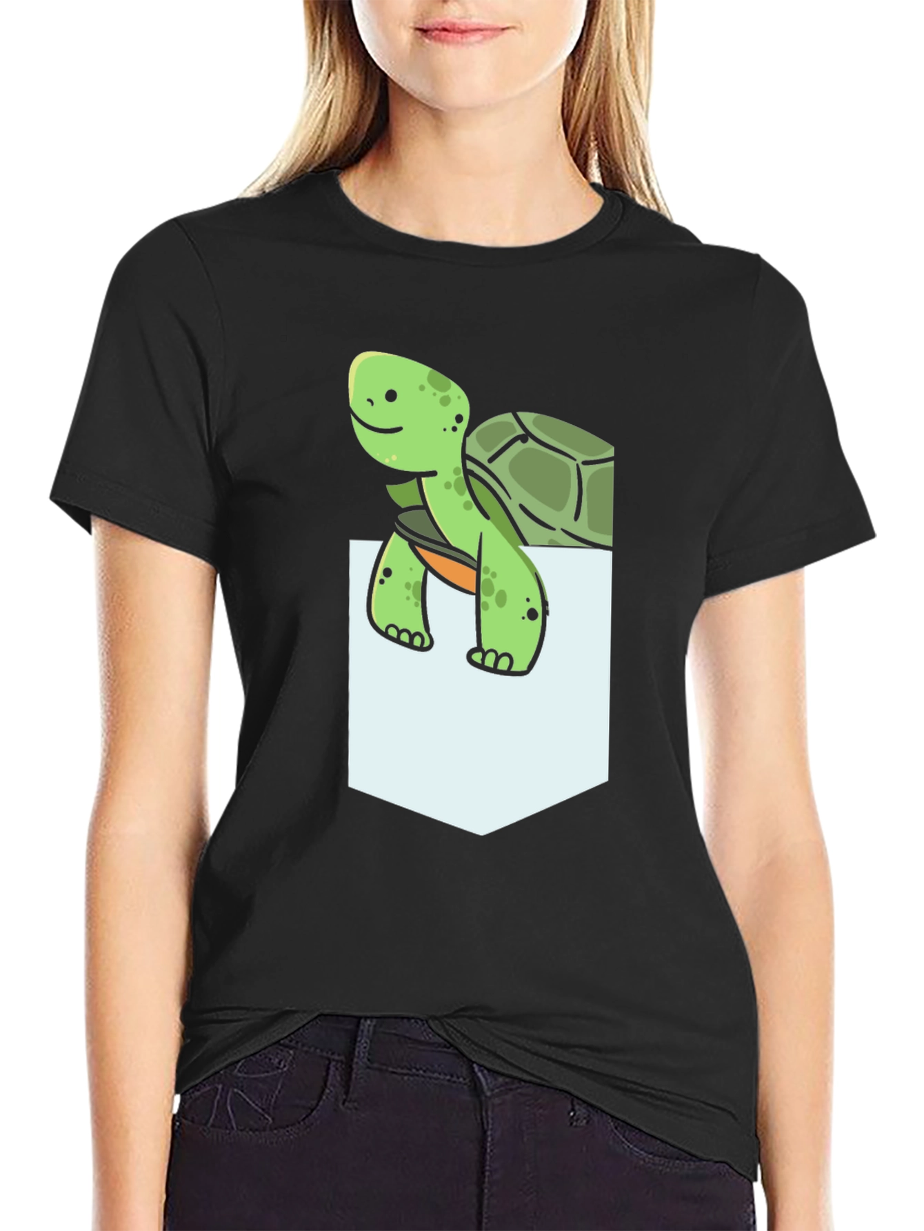 Turtle Pocket T-Shirt - Funny Animal Tee