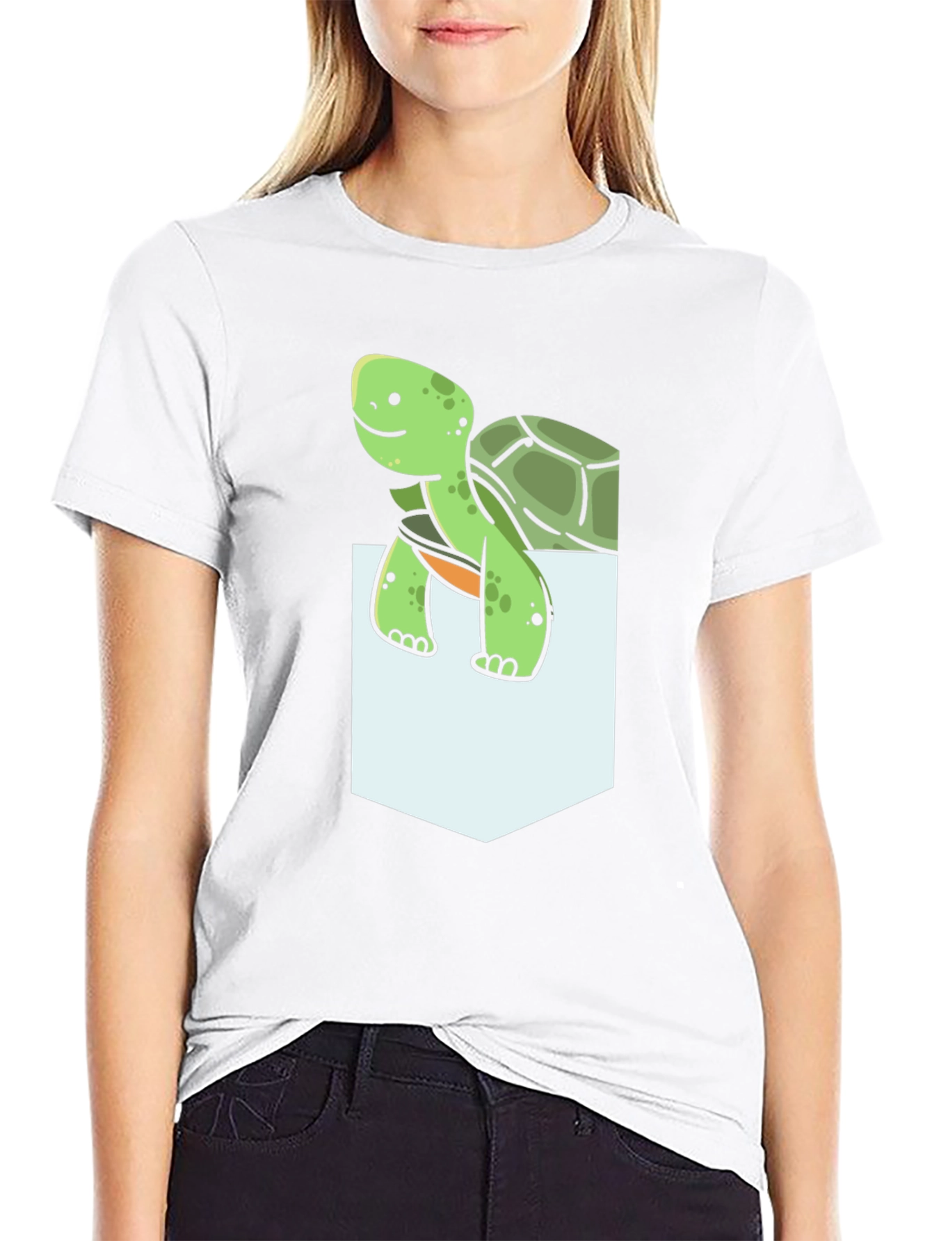 Turtle Pocket T-Shirt - Funny Animal Tee
