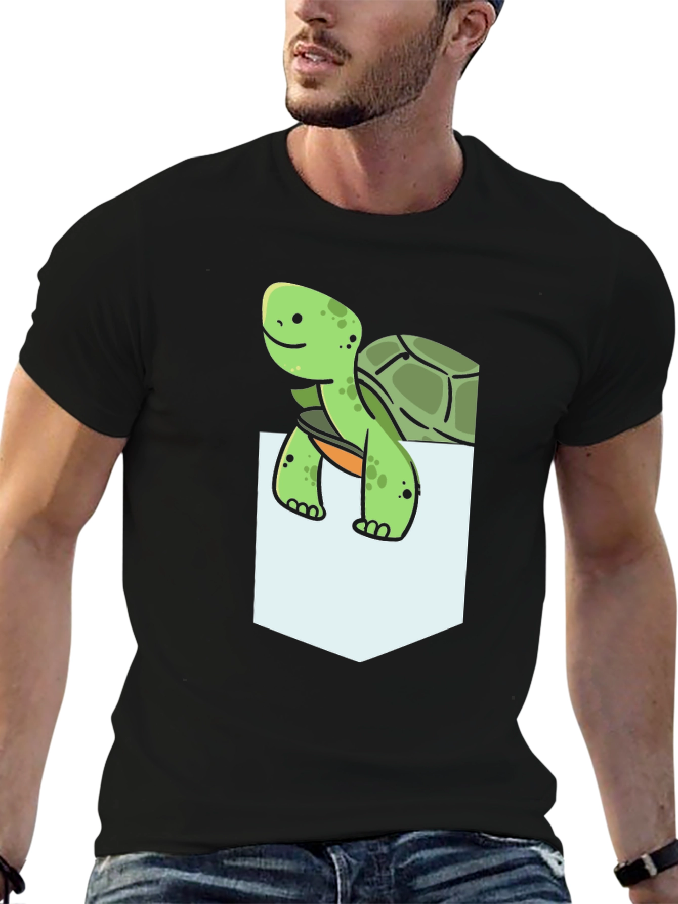 Turtle Pocket T-Shirt - Funny Animal Tee