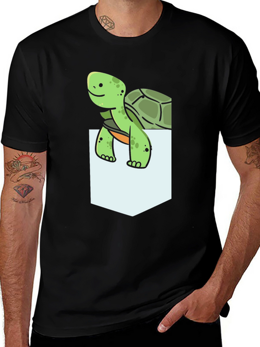 Turtle Pocket T-Shirt - Funny Animal Tee