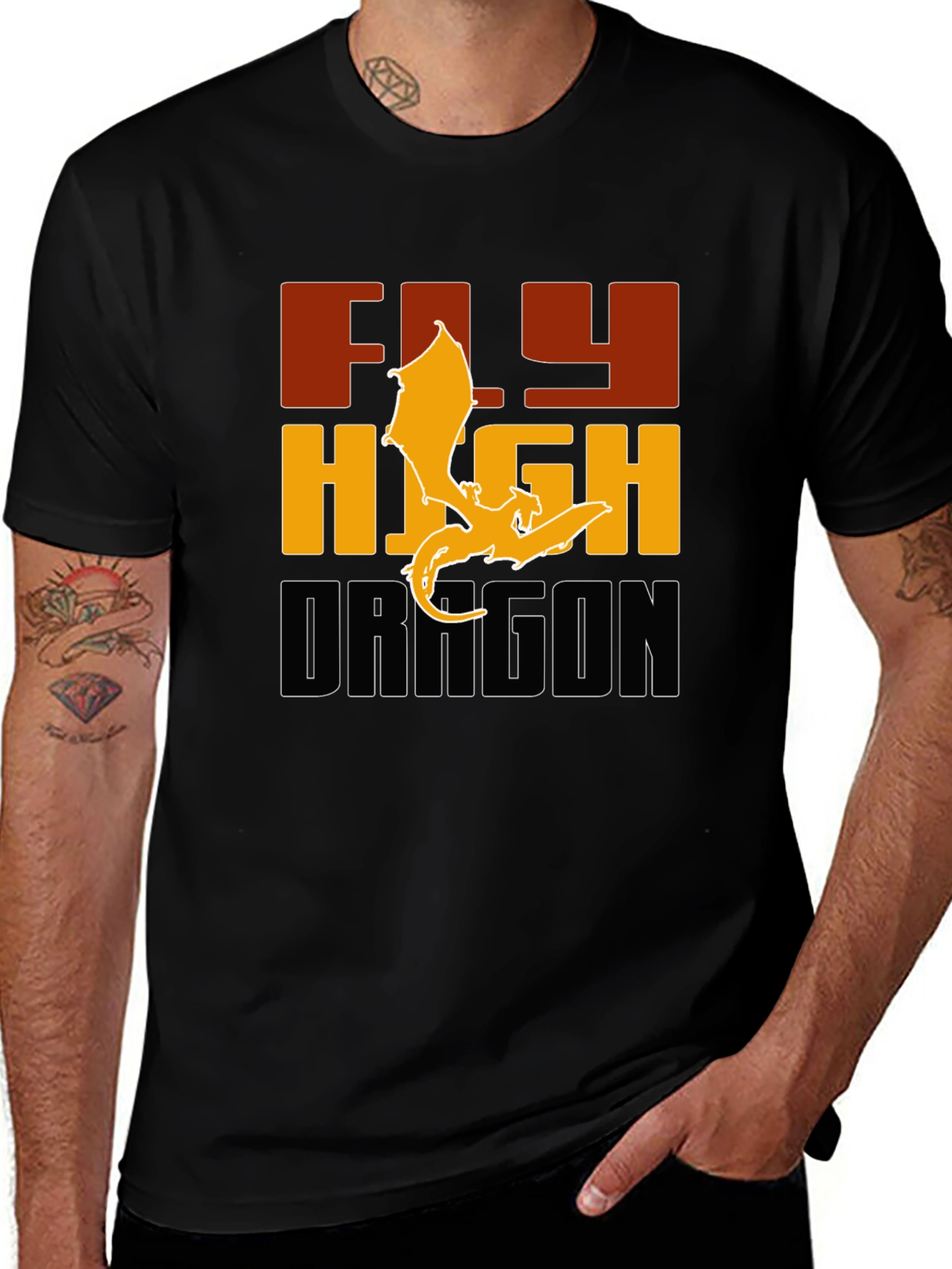Fly High Dragon Graphic Tee - Bold & Stylish