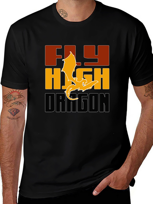 Fly High Dragon Graphic Tee - Bold & Stylish