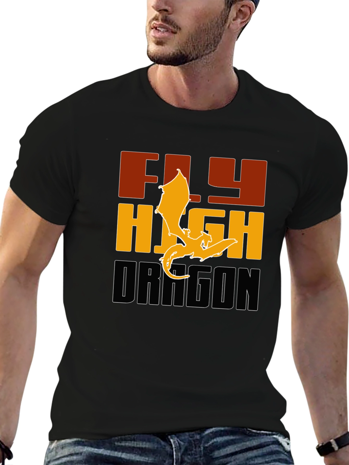 Fly High Dragon Graphic Tee - Bold & Stylish