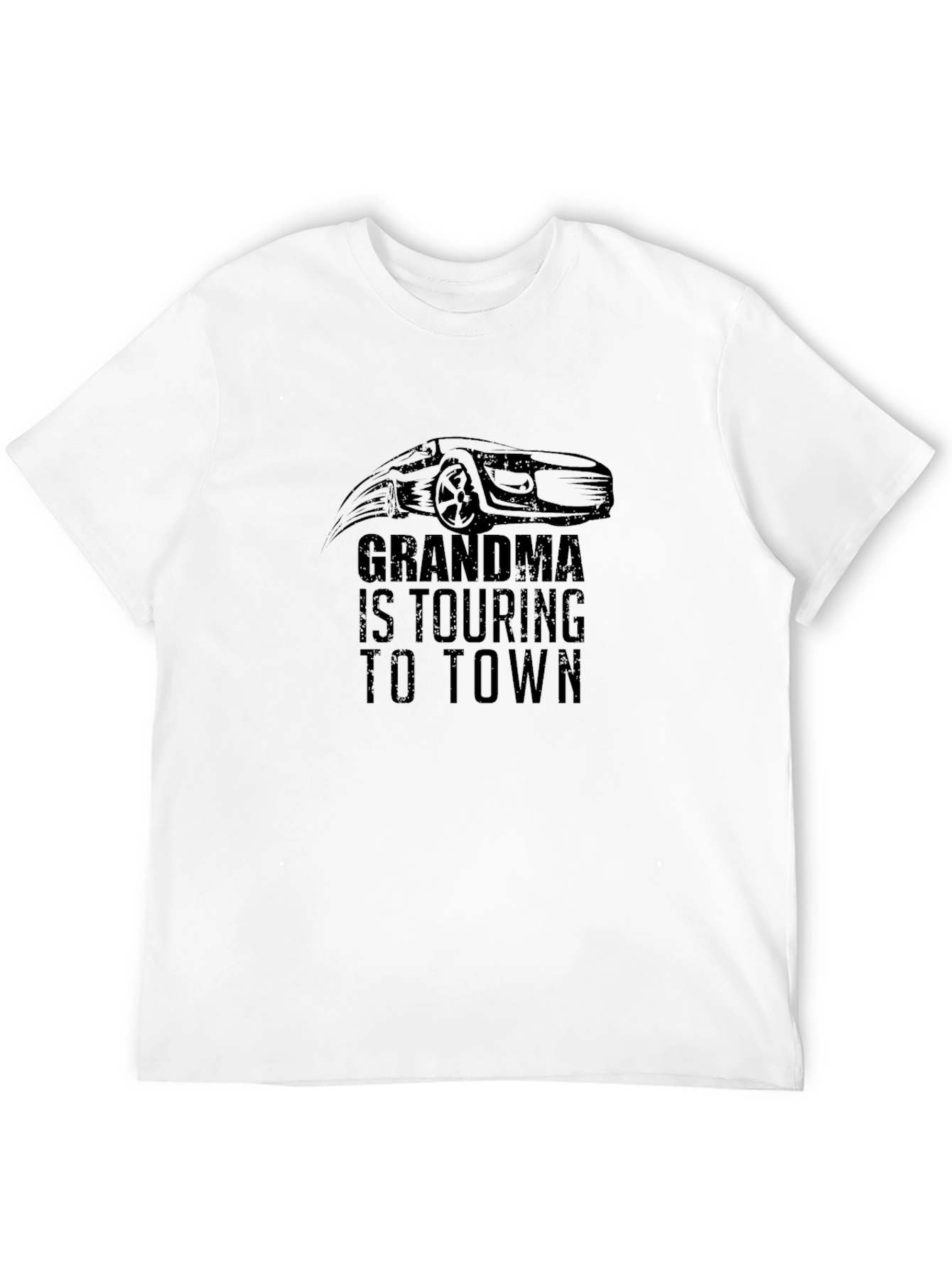 Grandma Touring to Town Black T-Shirt