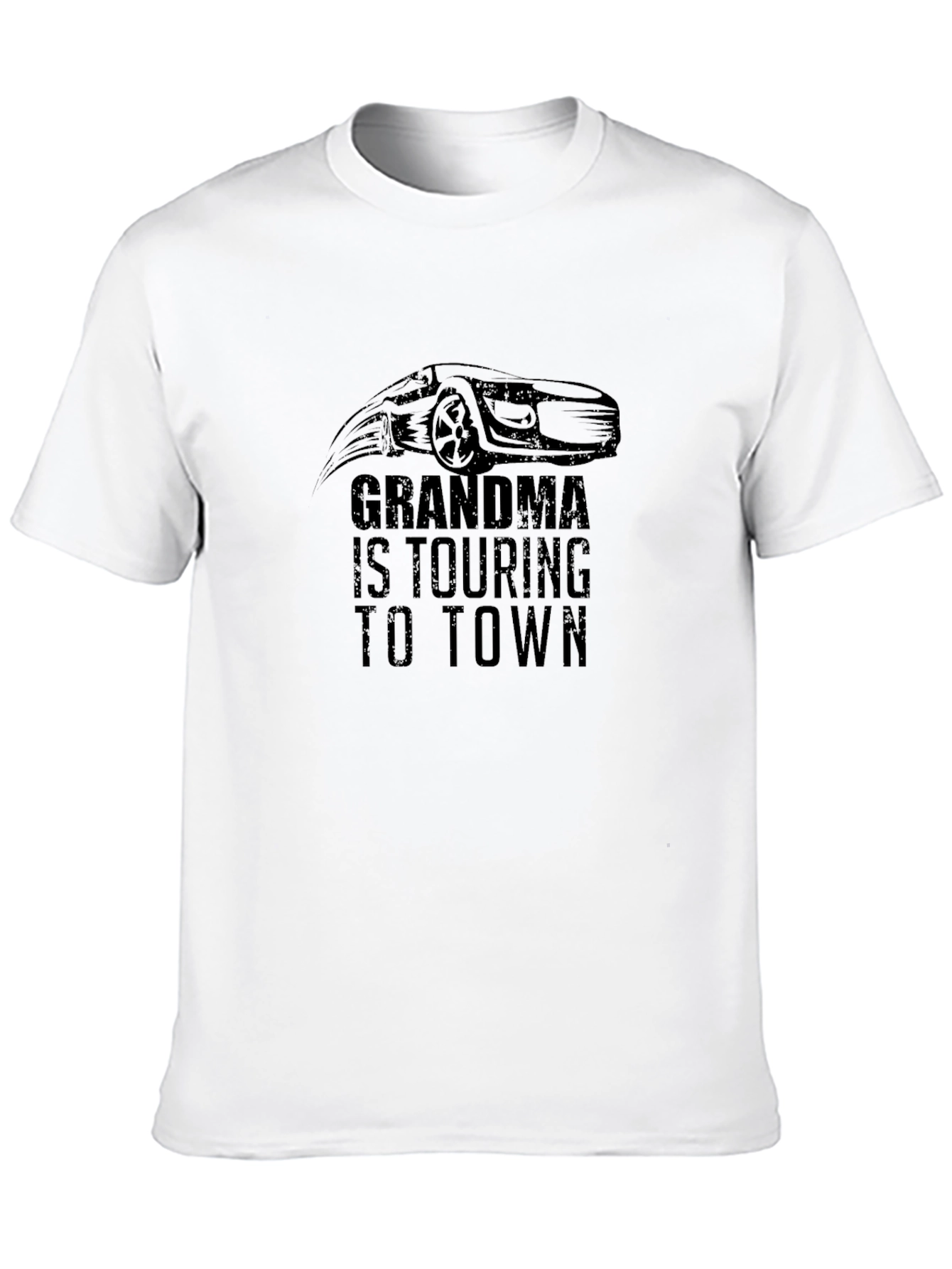 Grandma Touring to Town Black T-Shirt