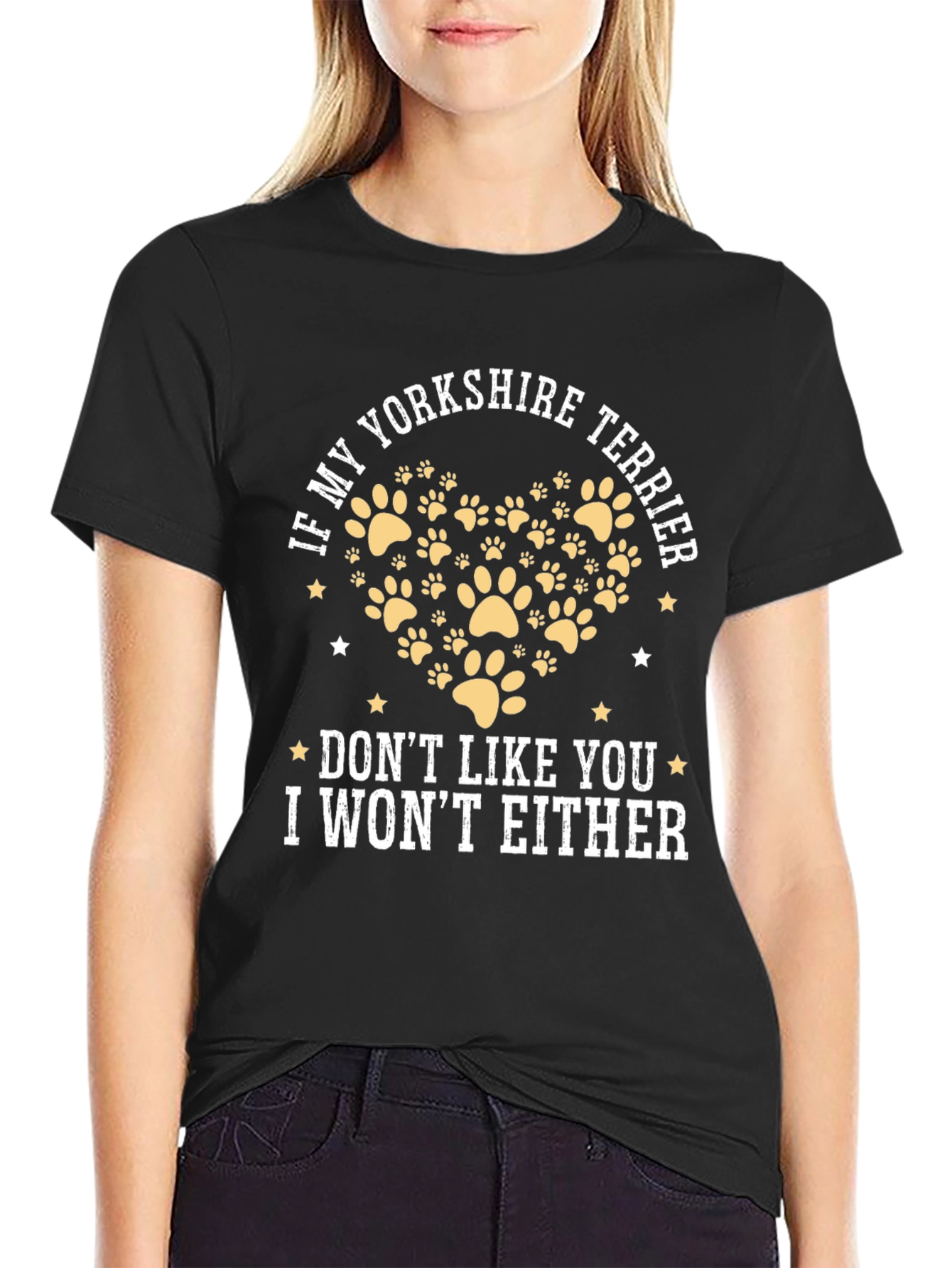 Yorkshire Terrier Paw Print T-Shirt