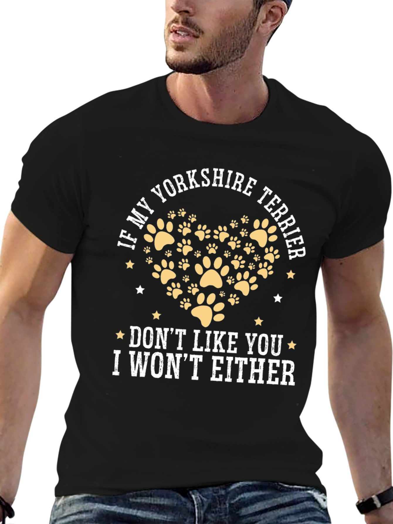 Yorkshire Terrier Paw Print T-Shirt