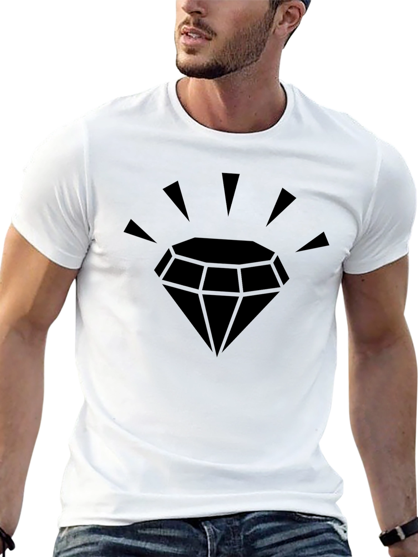 Bold Black Diamond Graphic Tee