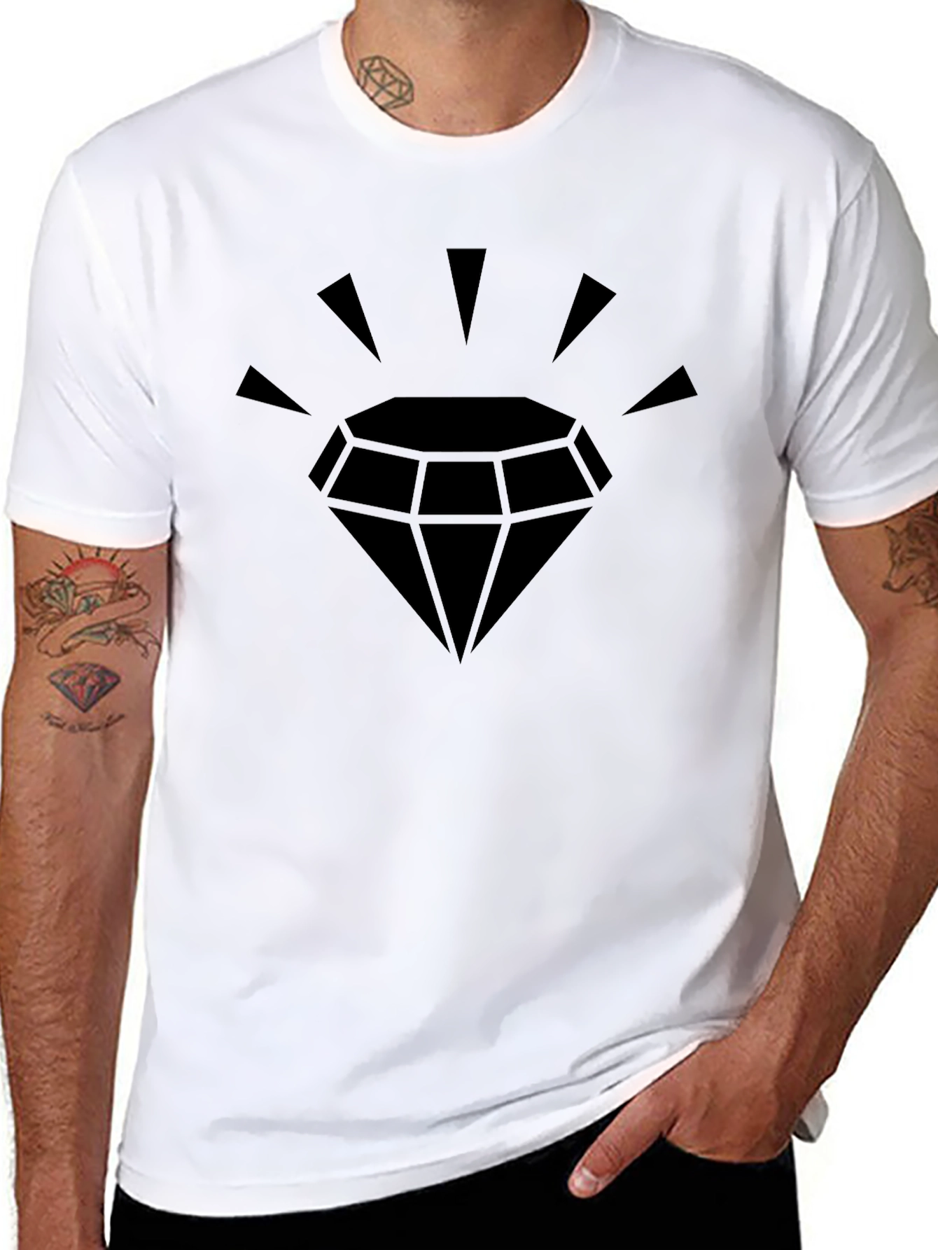 Bold Black Diamond Graphic Tee