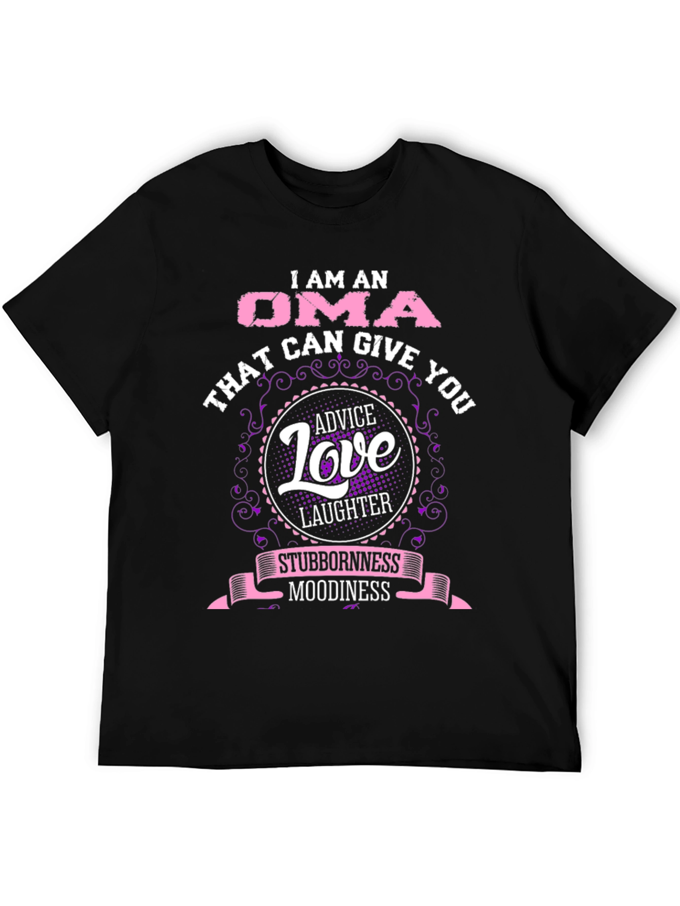 I am an Oma Womens Black Graphic T-Shirt
