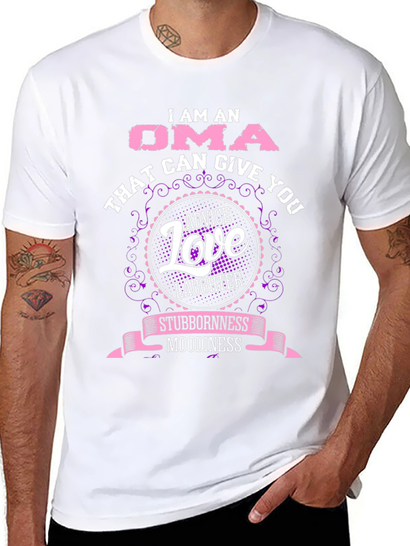 I am an Oma Womens Black Graphic T-Shirt