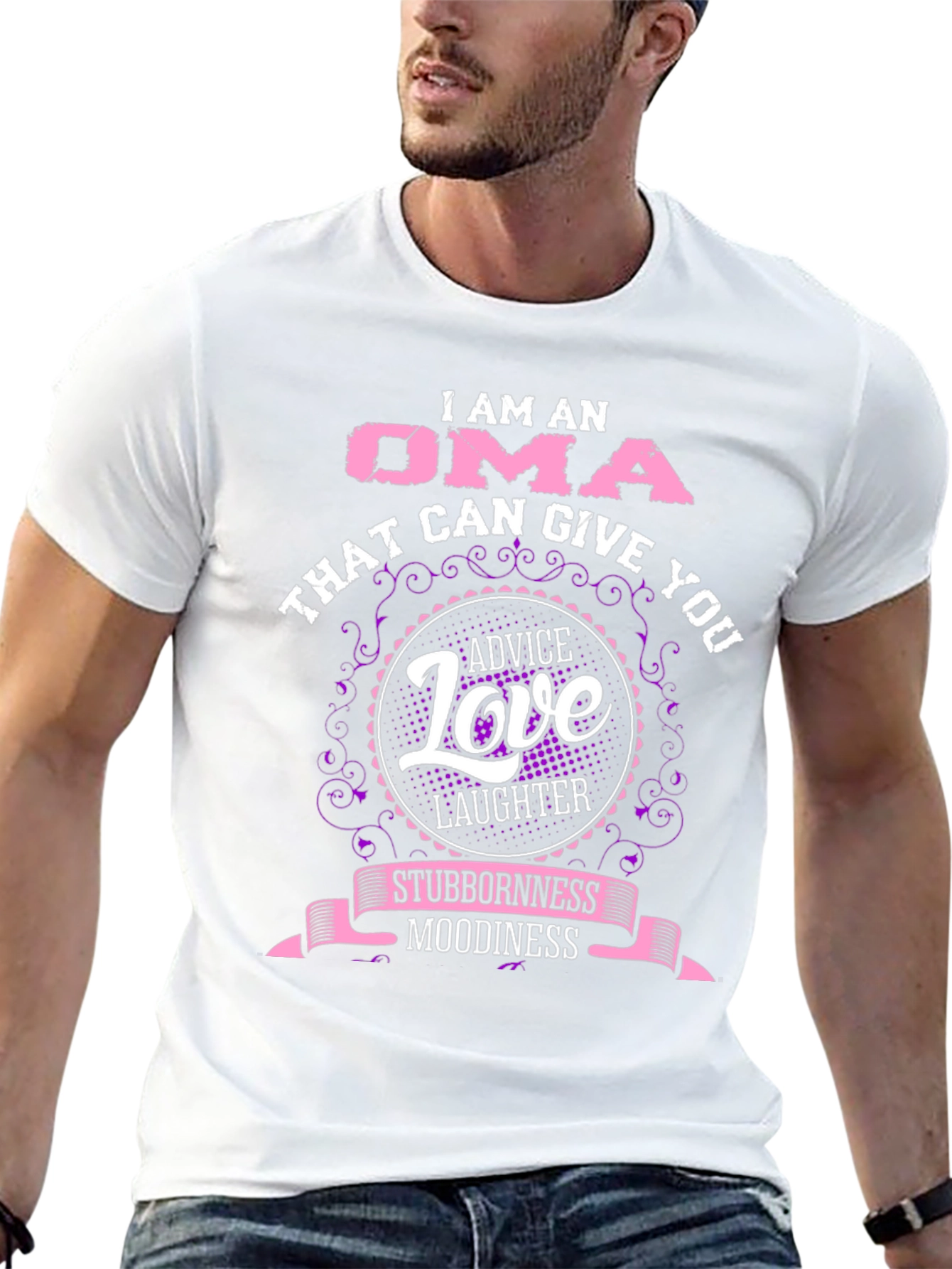 I am an Oma Womens Black Graphic T-Shirt