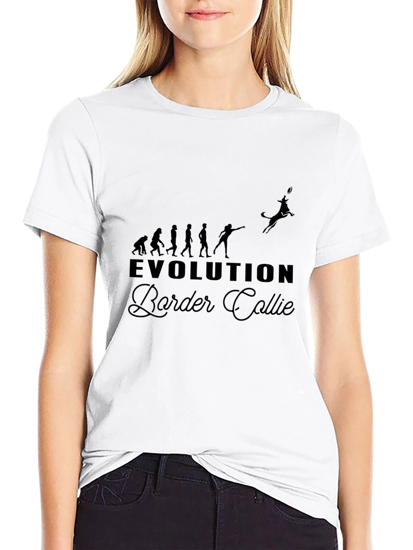 Evolution Border Collie T-Shirt - Black