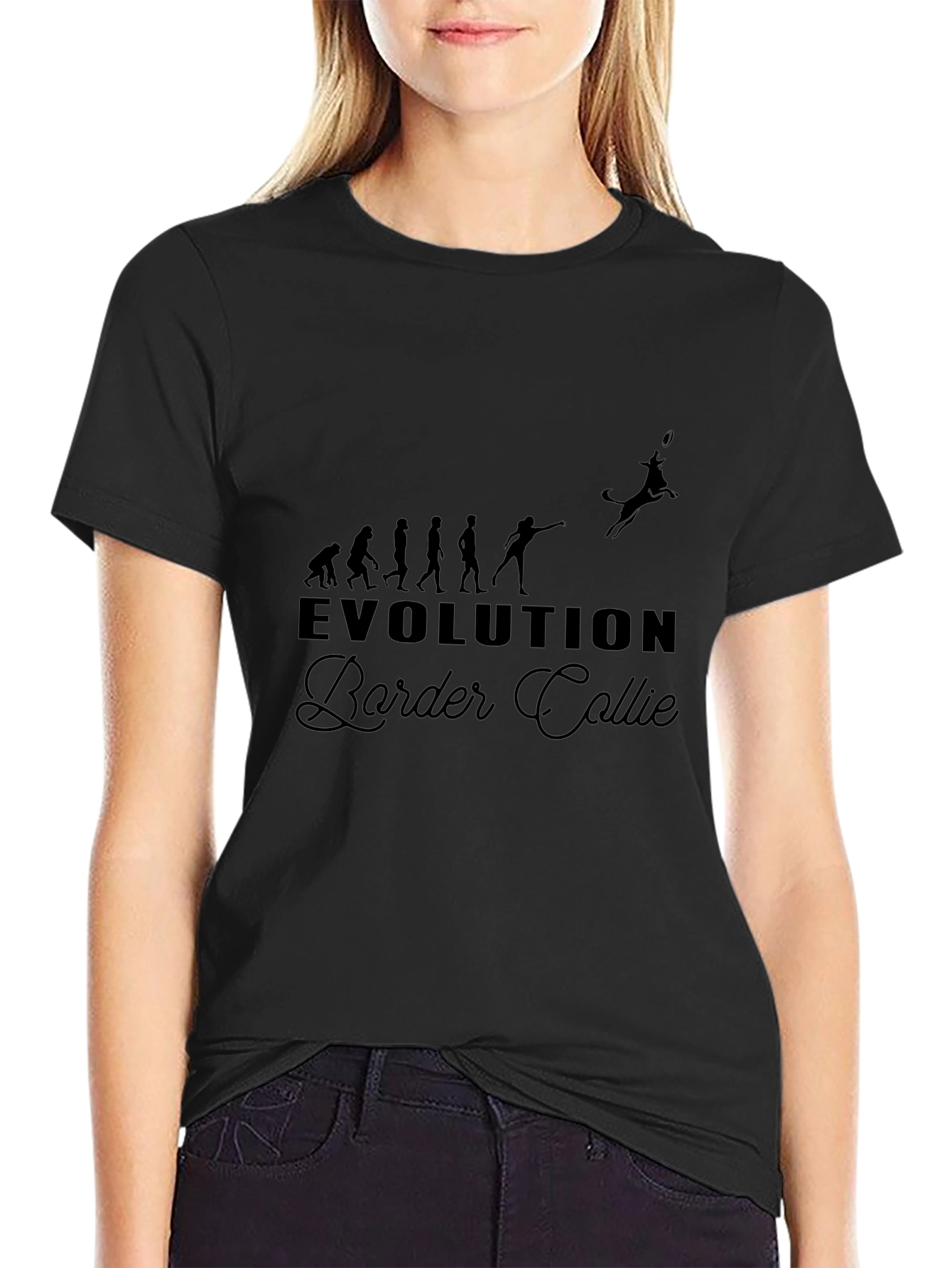 Evolution Border Collie T-Shirt - Black