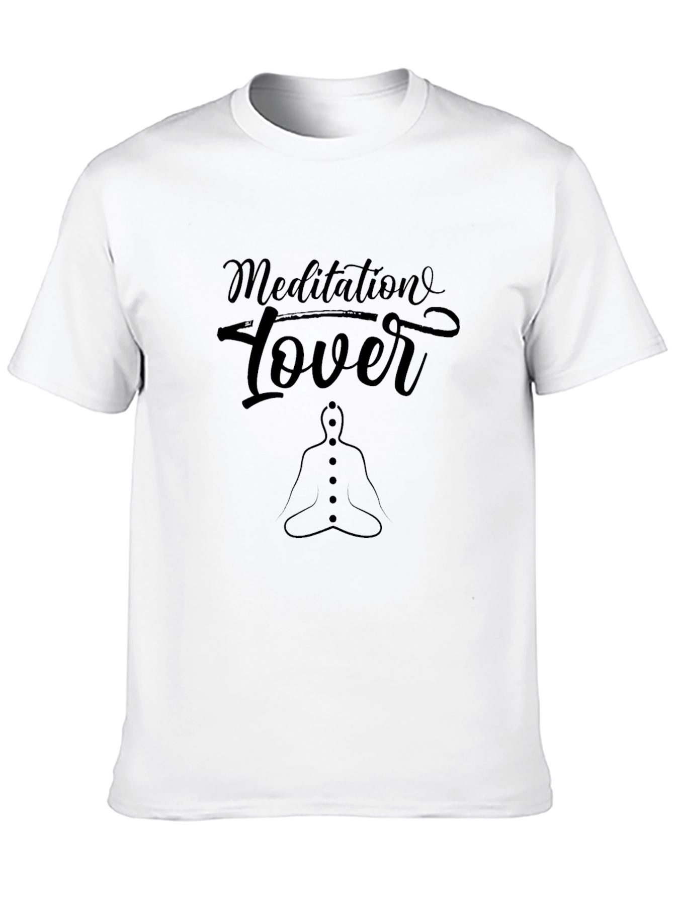 Meditation Lover Black Graphic Tee Shirt