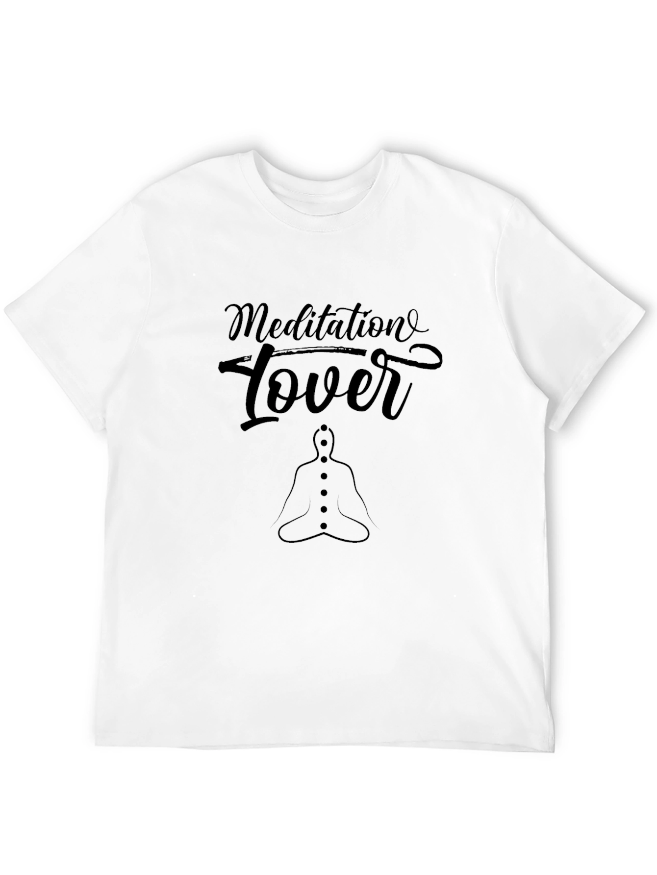 Meditation Lover Black Graphic Tee Shirt