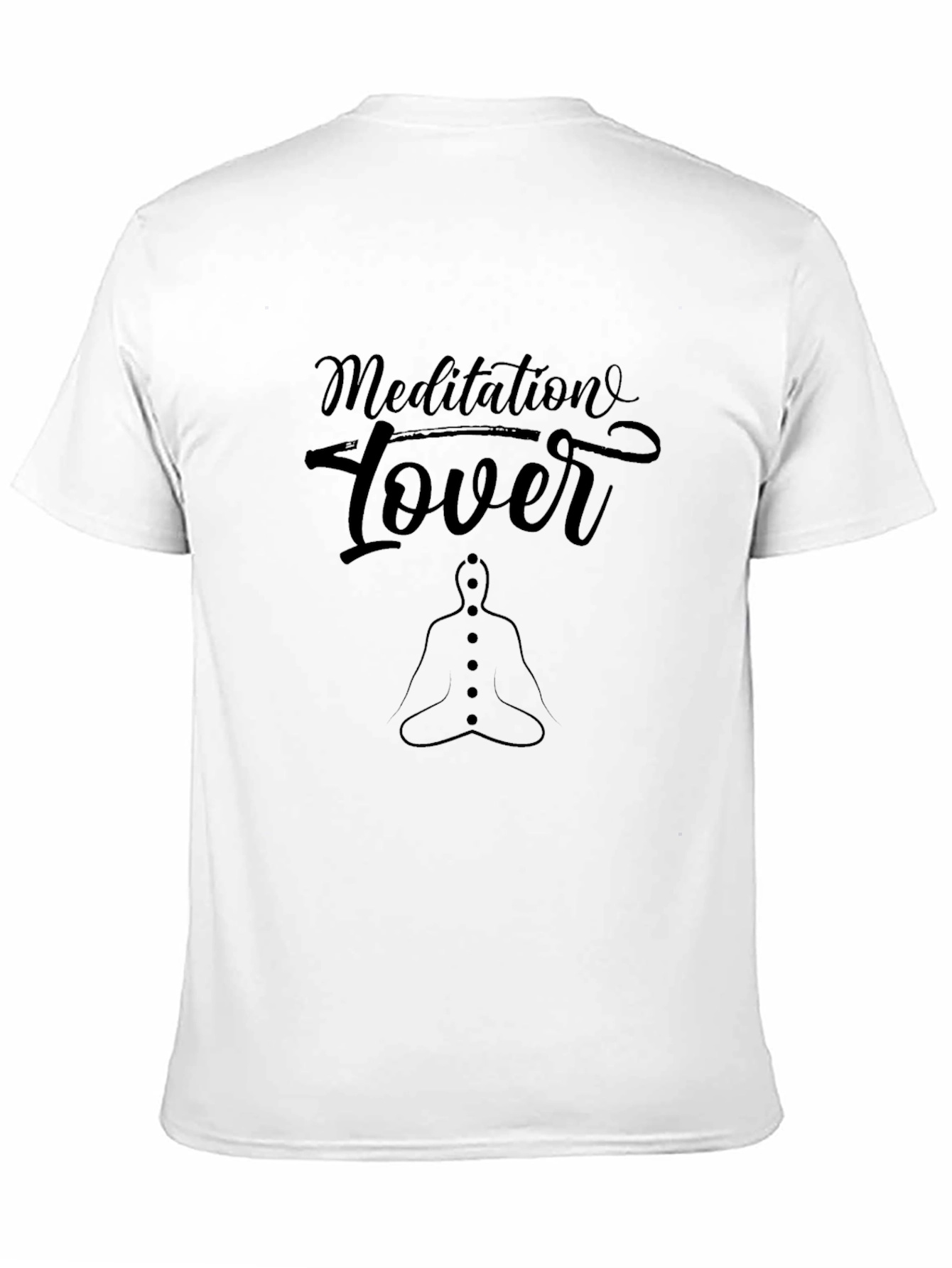 Meditation Lover Black Graphic Tee Shirt