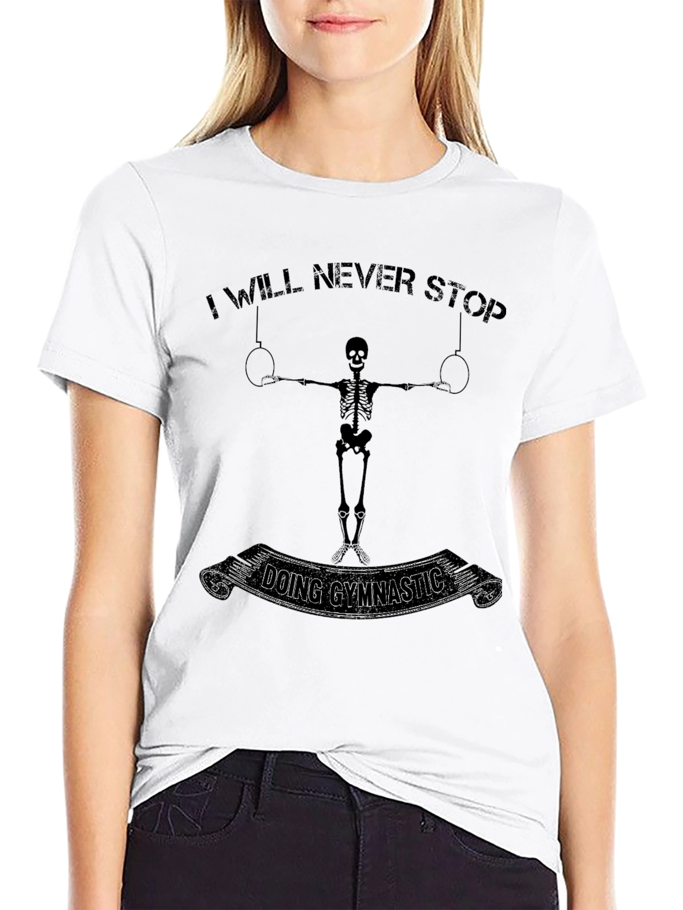 Gymnastic Skeleton Black T-Shirt