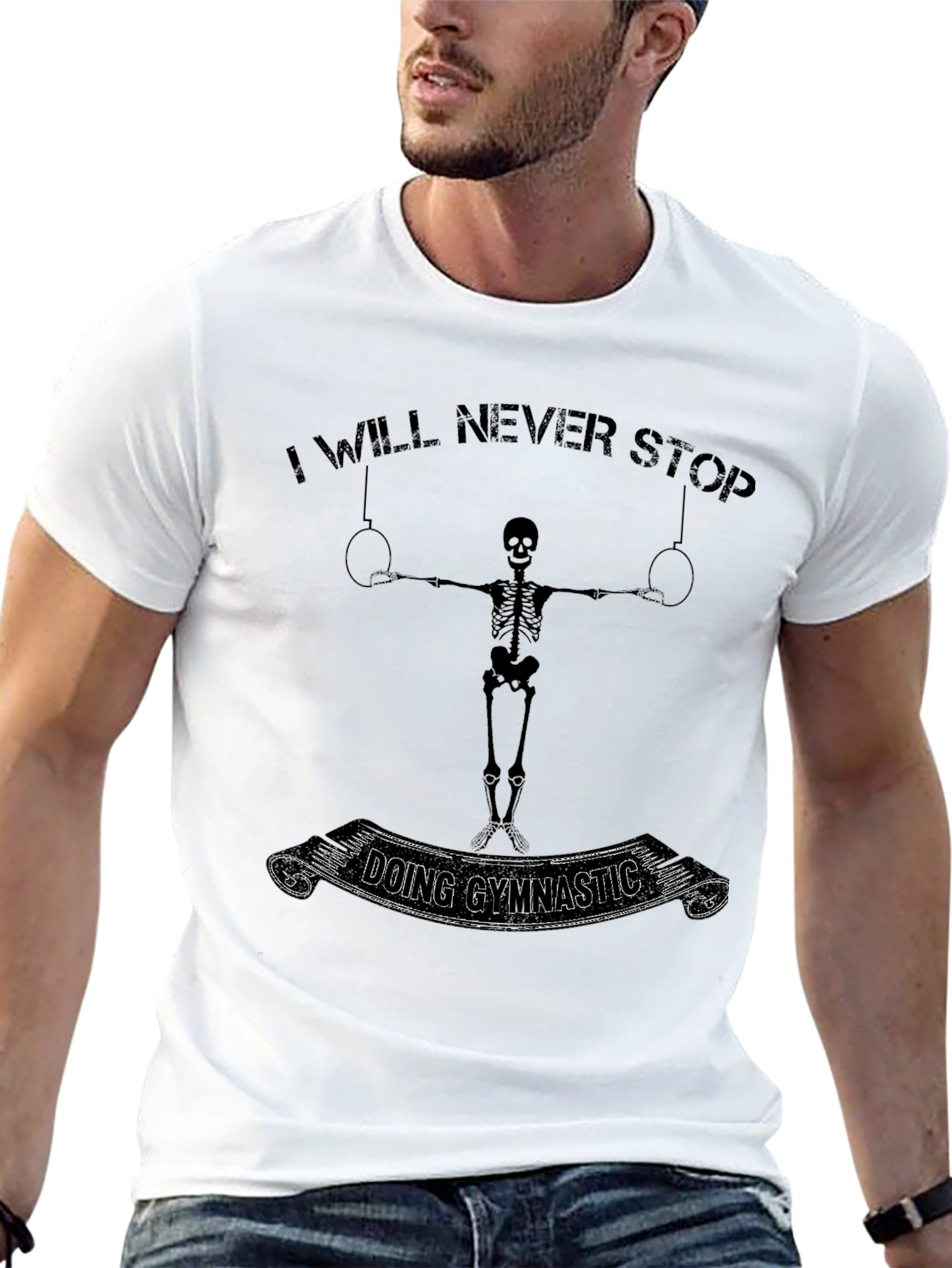 Gymnastic Skeleton Black T-Shirt