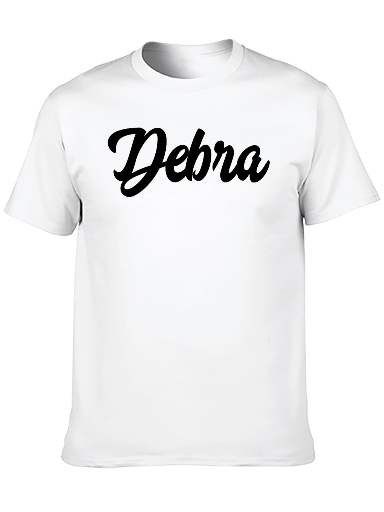Debra Script Black T-Shirt - Personalized Name Tee