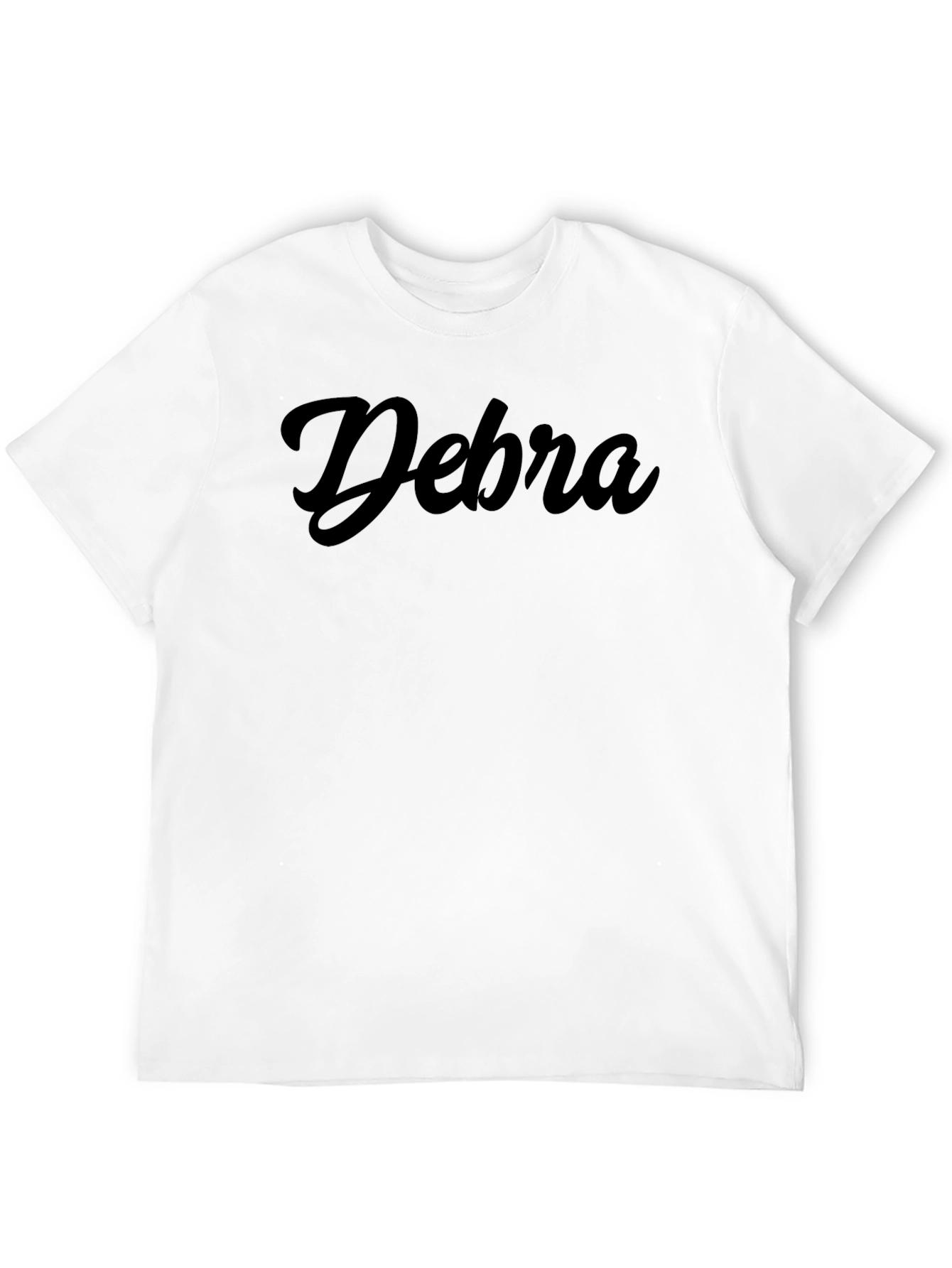 Debra Script Black T-Shirt - Personalized Name Tee