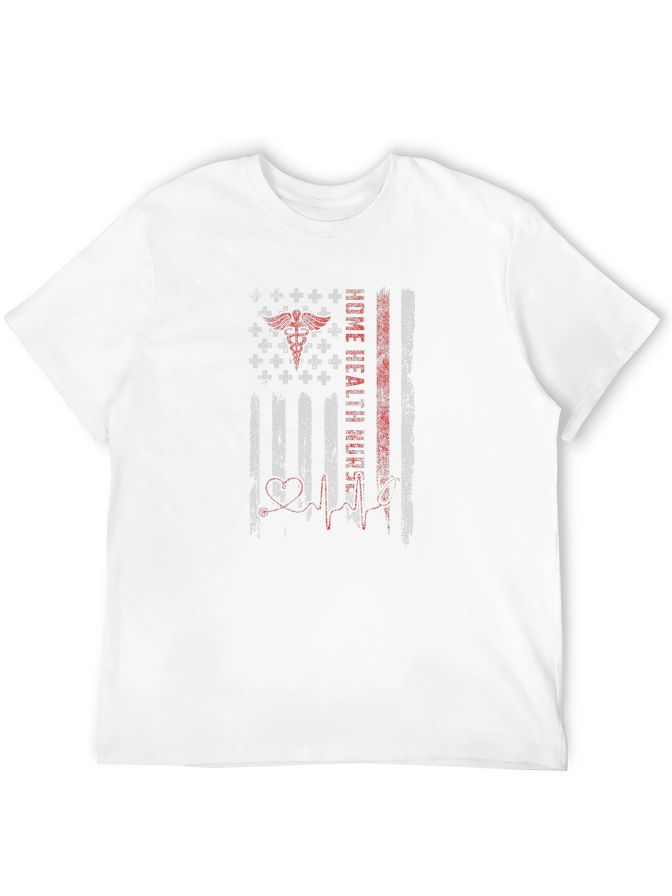 Home Health Nurse American Flag T-Shirt