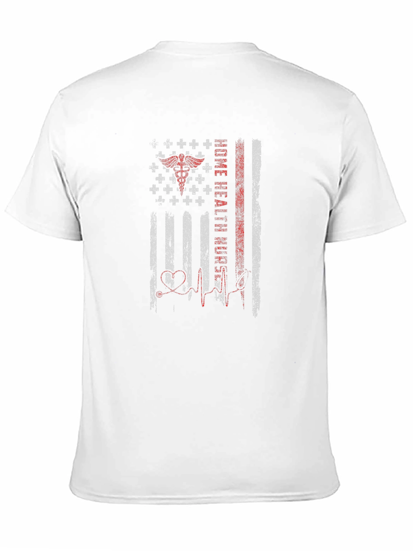 Home Health Nurse American Flag T-Shirt