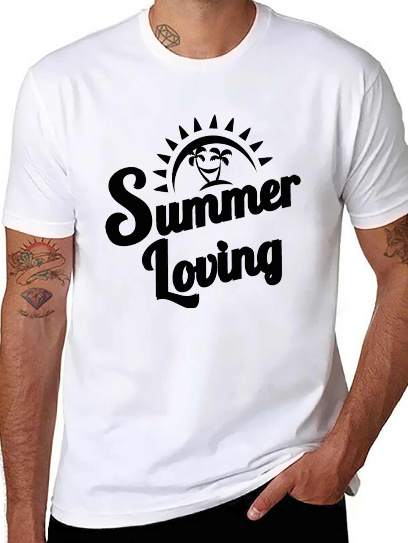 Summer Loving Black Graphic Tee