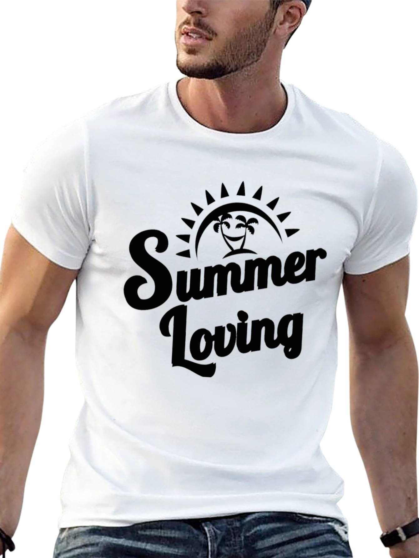 Summer Loving Black Graphic Tee