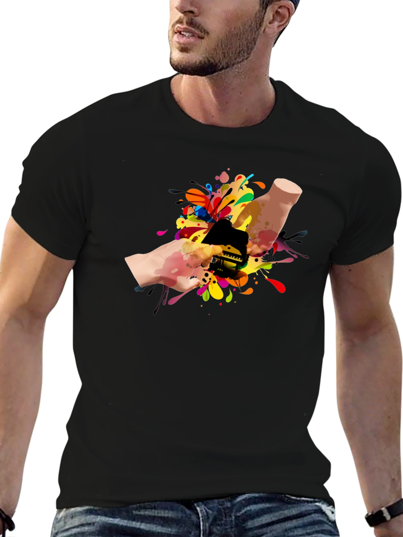 Colorful Piano Hand T-Shirt