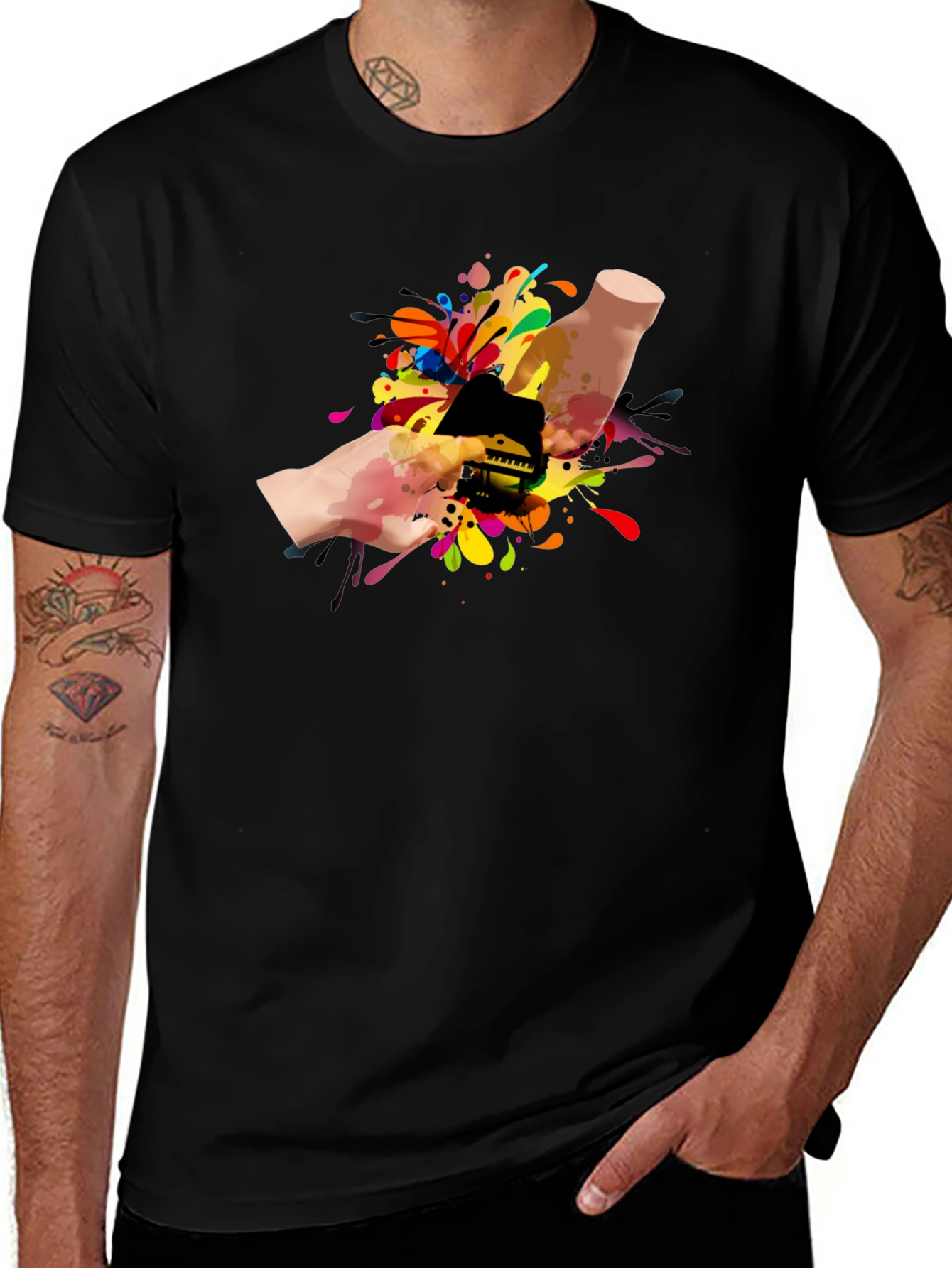 Colorful Piano Hand T-Shirt