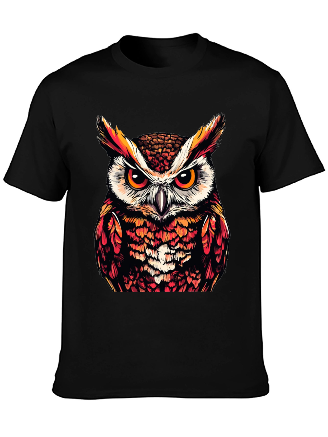 Owl Graphic Tee - Stylish Black T-Shirt