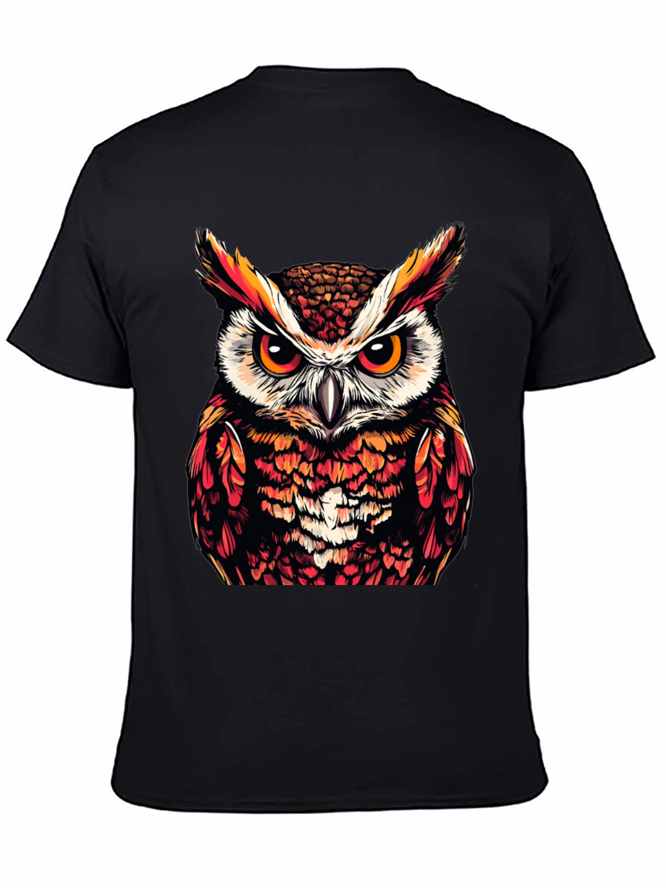 Owl Graphic Tee - Stylish Black T-Shirt