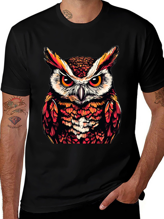 Owl Graphic Tee - Stylish Black T-Shirt