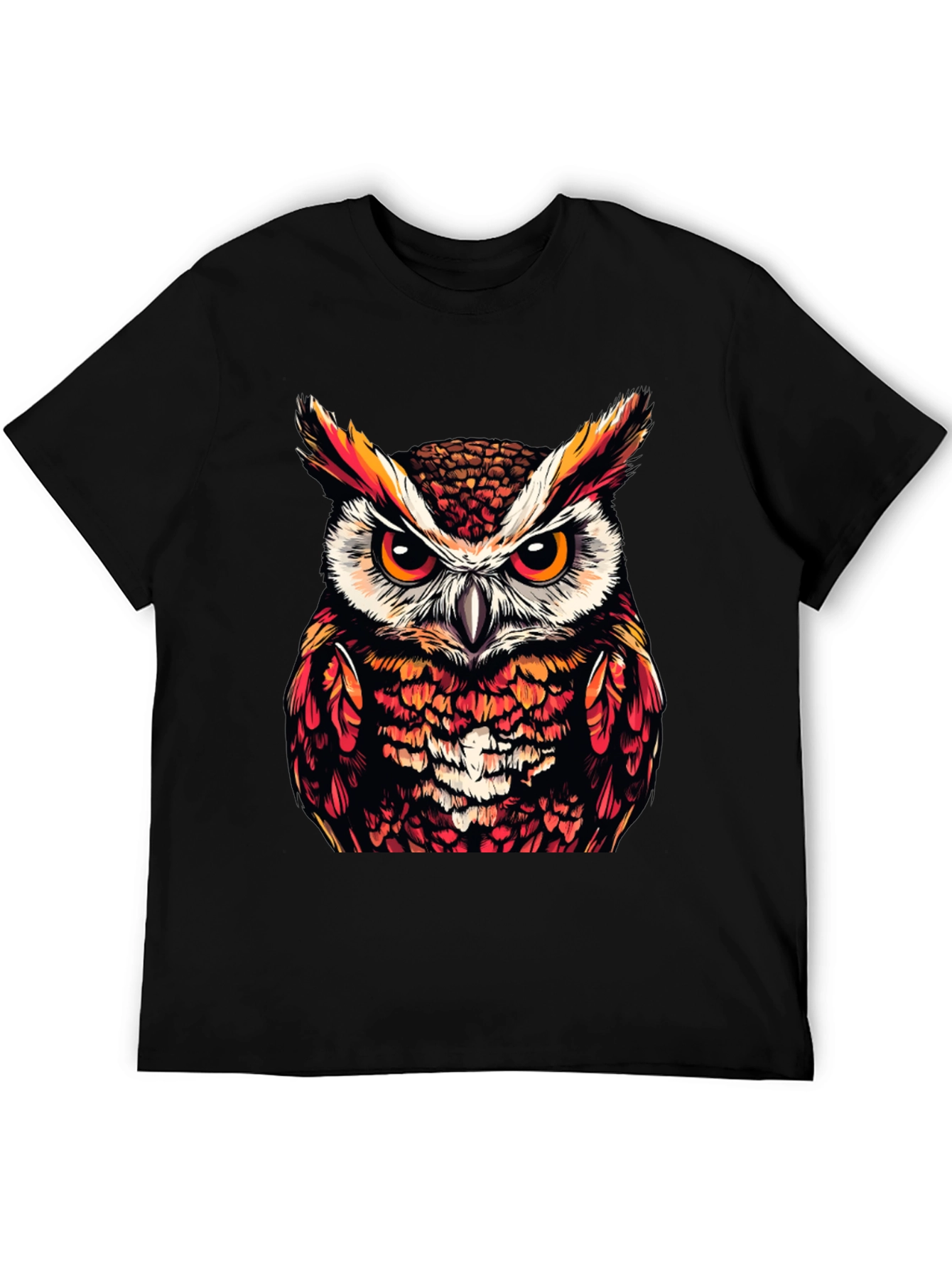 Owl Graphic Tee - Stylish Black T-Shirt
