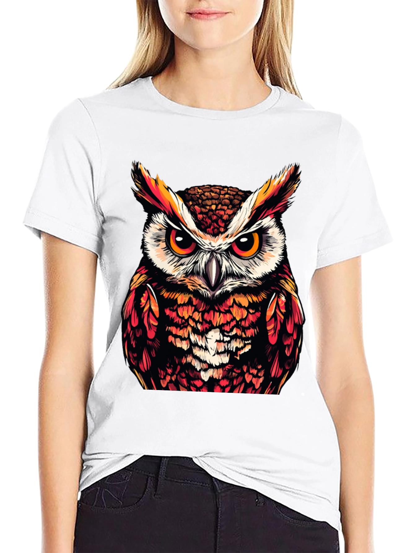 Owl Graphic Tee - Stylish Black T-Shirt